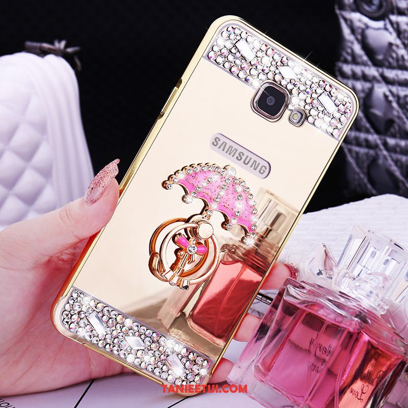 Etui Samsung Galaxy A5 2016 Złoto Ochraniacz Rhinestone, Obudowa Samsung Galaxy A5 2016 Gwiazda Metal Telefon Komórkowy