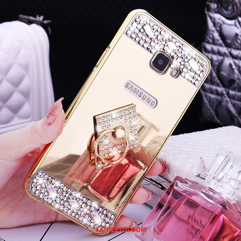 Etui Samsung Galaxy A5 2016 Złoto Ochraniacz Rhinestone, Obudowa Samsung Galaxy A5 2016 Gwiazda Metal Telefon Komórkowy