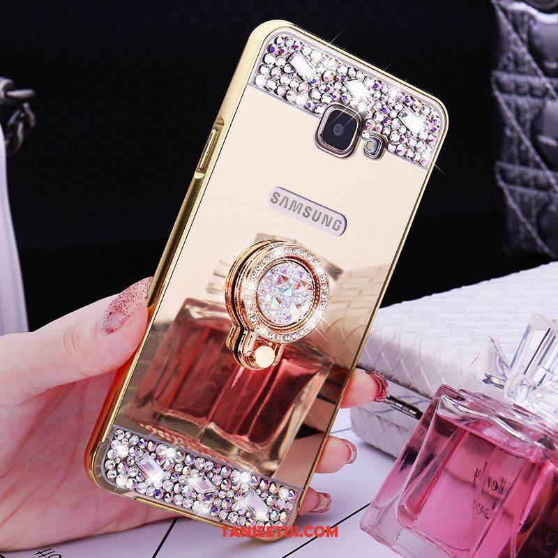 Etui Samsung Galaxy A5 2016 Złoto Ochraniacz Rhinestone, Obudowa Samsung Galaxy A5 2016 Gwiazda Metal Telefon Komórkowy