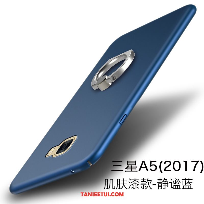 Etui Samsung Galaxy A5 2017 Niebieski Szkło Hartowane Trudno, Pokrowce Samsung Galaxy A5 2017 Filmy Ring Nubuku