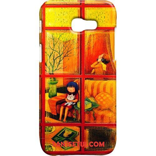 Etui Samsung Galaxy A5 2017 Ochraniacz Telefon Komórkowy Gwiazda, Obudowa Samsung Galaxy A5 2017 Zielony Nubuku Anti-fall