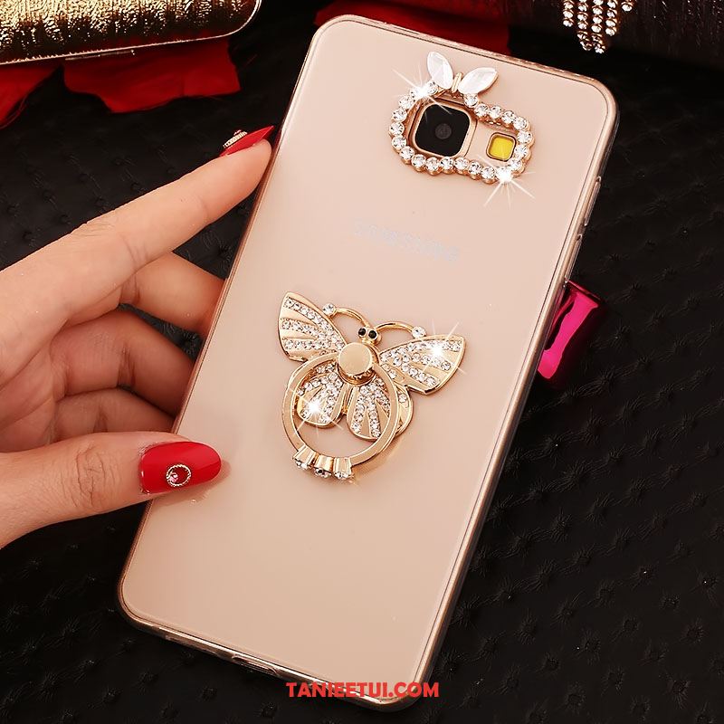 Etui Samsung Galaxy A5 2017 Różowe Złoto Rhinestone Moda, Pokrowce Samsung Galaxy A5 2017 Silikonowe Ring Gwiazda