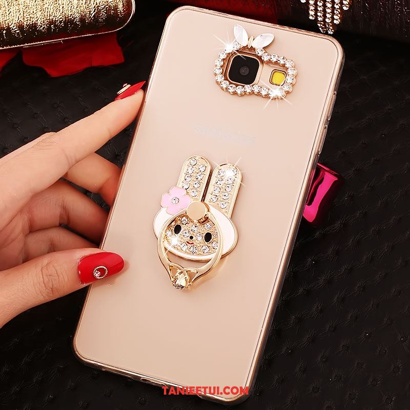 Etui Samsung Galaxy A5 2017 Różowe Złoto Rhinestone Moda, Pokrowce Samsung Galaxy A5 2017 Silikonowe Ring Gwiazda