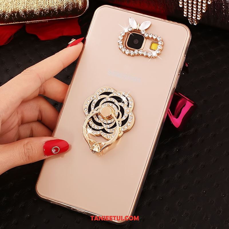 Etui Samsung Galaxy A5 2017 Różowe Złoto Rhinestone Moda, Pokrowce Samsung Galaxy A5 2017 Silikonowe Ring Gwiazda