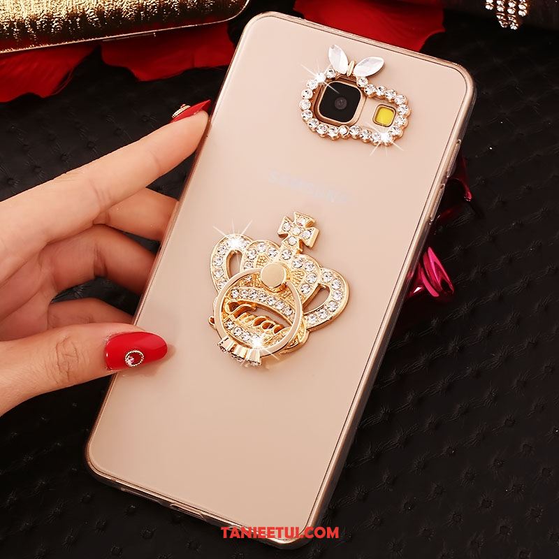 Etui Samsung Galaxy A5 2017 Różowe Złoto Rhinestone Moda, Pokrowce Samsung Galaxy A5 2017 Silikonowe Ring Gwiazda