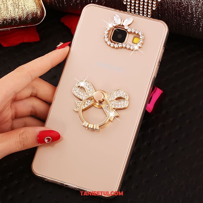 Etui Samsung Galaxy A5 2017 Różowe Złoto Rhinestone Moda, Pokrowce Samsung Galaxy A5 2017 Silikonowe Ring Gwiazda