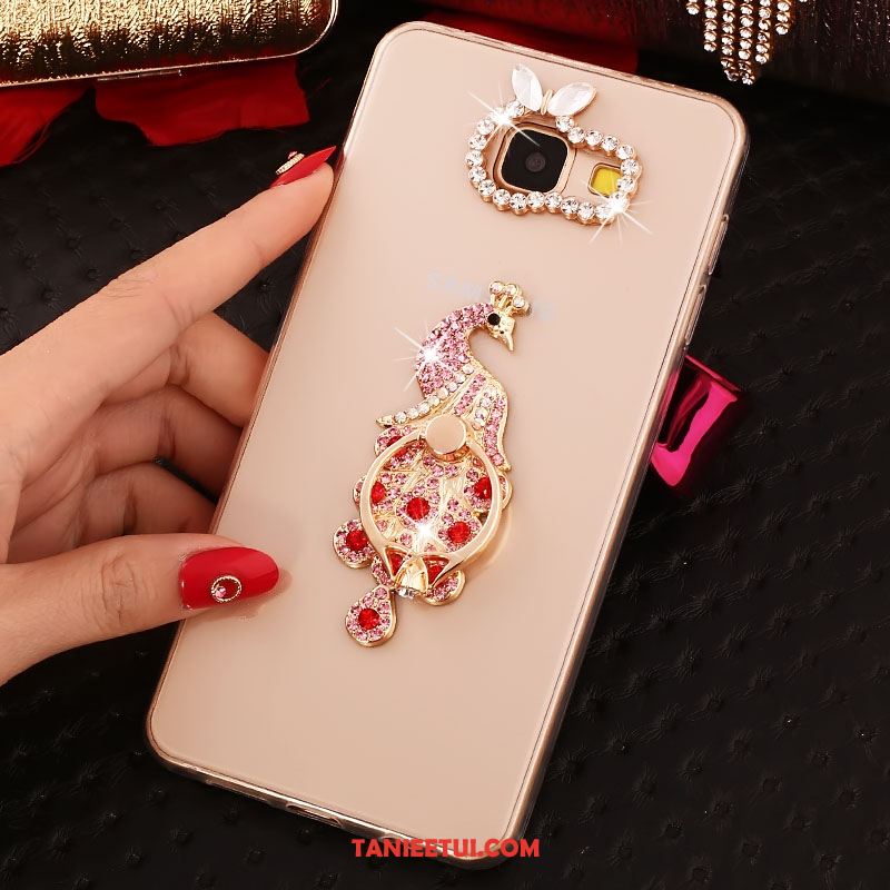 Etui Samsung Galaxy A5 2017 Różowe Złoto Rhinestone Moda, Pokrowce Samsung Galaxy A5 2017 Silikonowe Ring Gwiazda