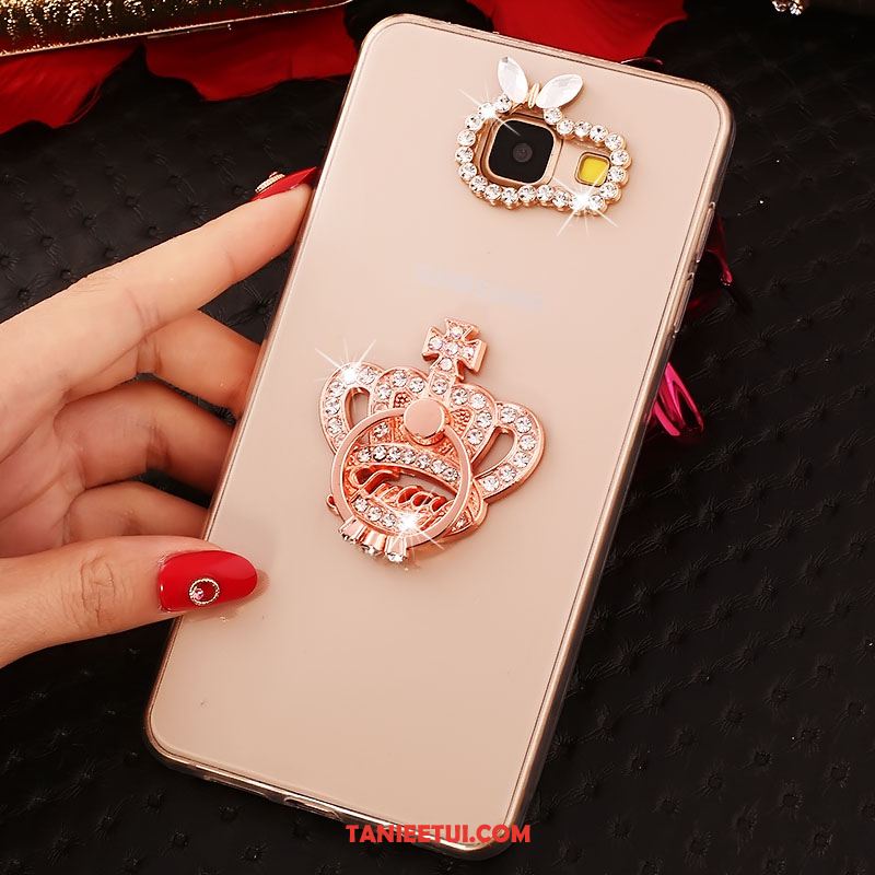 Etui Samsung Galaxy A5 2017 Różowe Złoto Rhinestone Moda, Pokrowce Samsung Galaxy A5 2017 Silikonowe Ring Gwiazda