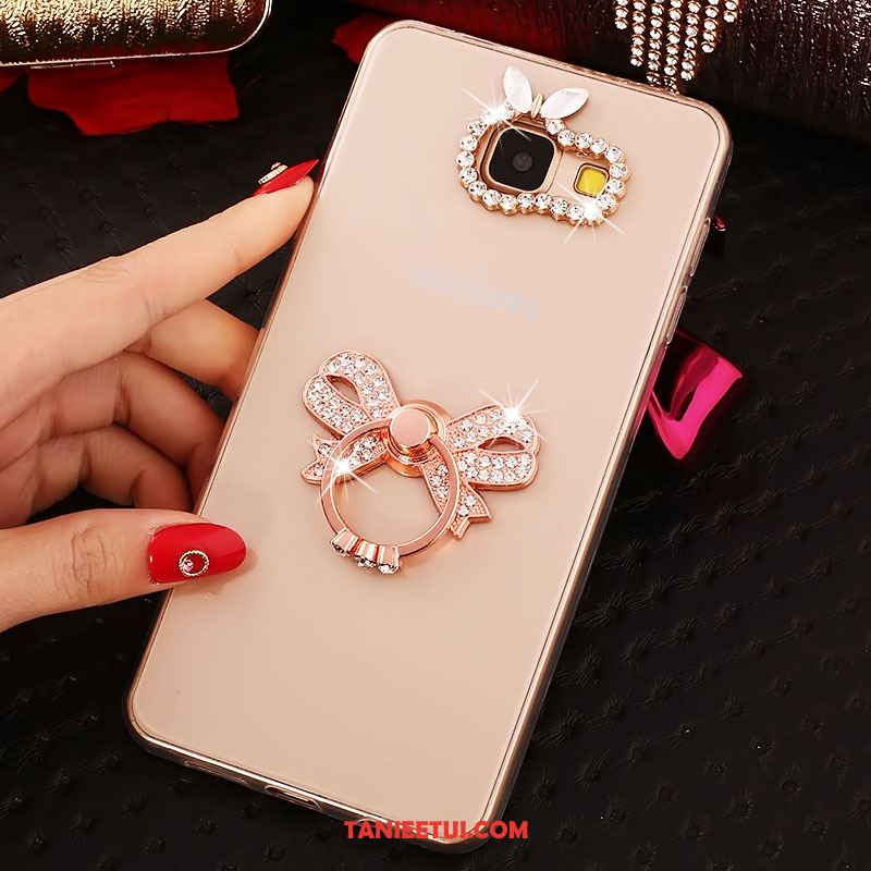 Etui Samsung Galaxy A5 2017 Różowe Złoto Rhinestone Moda, Pokrowce Samsung Galaxy A5 2017 Silikonowe Ring Gwiazda