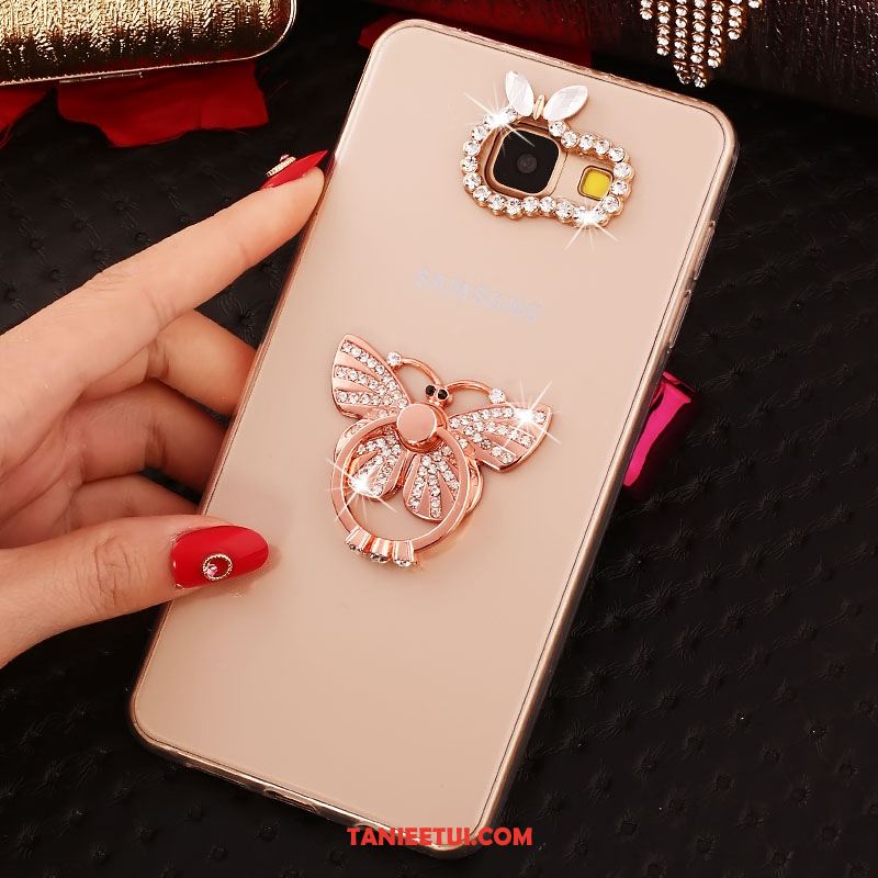 Etui Samsung Galaxy A5 2017 Różowe Złoto Rhinestone Moda, Pokrowce Samsung Galaxy A5 2017 Silikonowe Ring Gwiazda