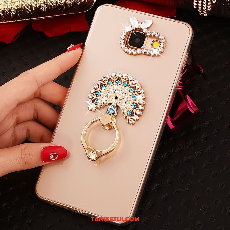 Etui Samsung Galaxy A5 2017 Różowe Złoto Rhinestone Moda, Pokrowce Samsung Galaxy A5 2017 Silikonowe Ring Gwiazda