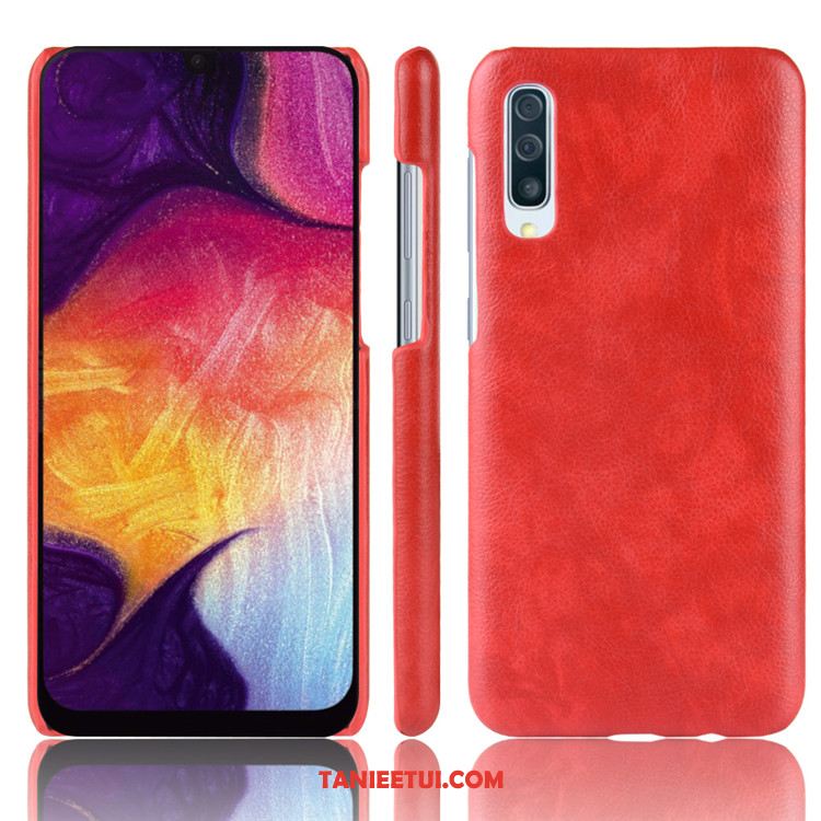 Etui Samsung Galaxy A50 Ochraniacz Wzór Trudno, Futerał Samsung Galaxy A50 Litchi Skóra Gwiazda Braun