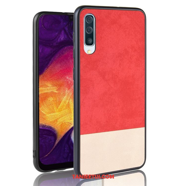 Etui Samsung Galaxy A50 Skóra Telefon Komórkowy Ochraniacz, Pokrowce Samsung Galaxy A50 Denim All Inclusive Mieszane Kolory