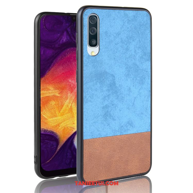 Etui Samsung Galaxy A50 Skóra Telefon Komórkowy Ochraniacz, Pokrowce Samsung Galaxy A50 Denim All Inclusive Mieszane Kolory