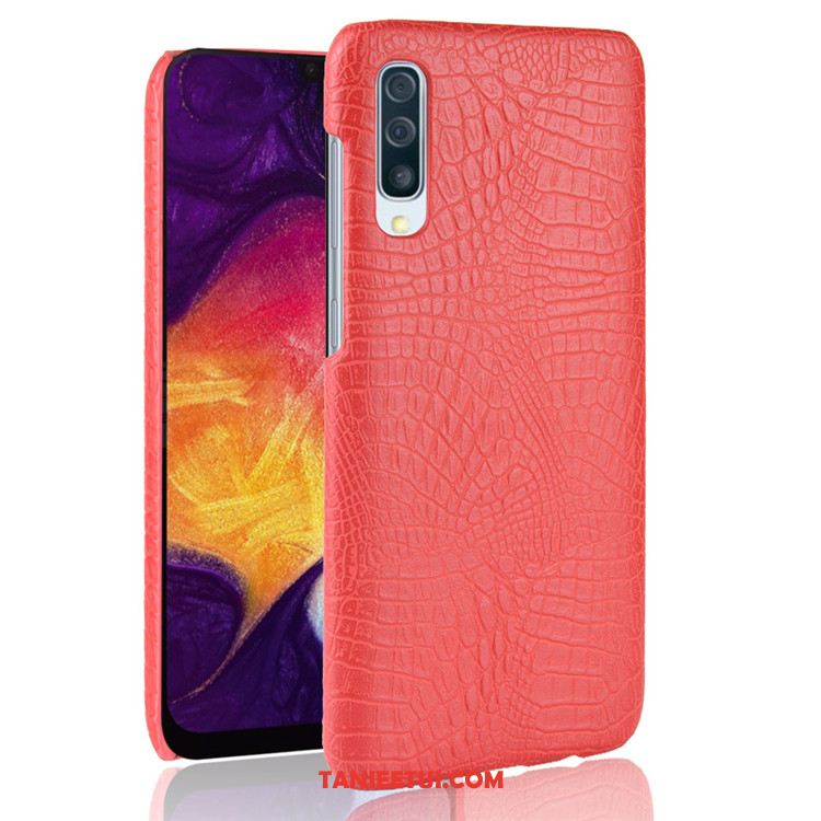 Etui Samsung Galaxy A50 Wzór Krokodyla Ochraniacz Trudno, Futerał Samsung Galaxy A50 Telefon Komórkowy Gwiazda Braun