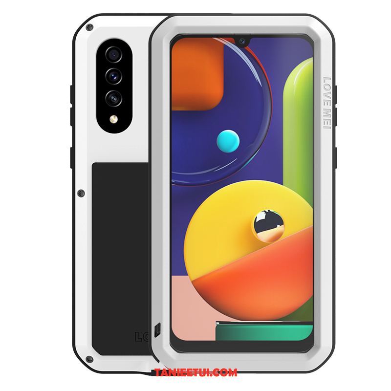 Etui Samsung Galaxy A50s Biały Gruba Anti-fall, Obudowa Samsung Galaxy A50s Trzy Mechanizmy Obronne All Inclusive Ochraniacz