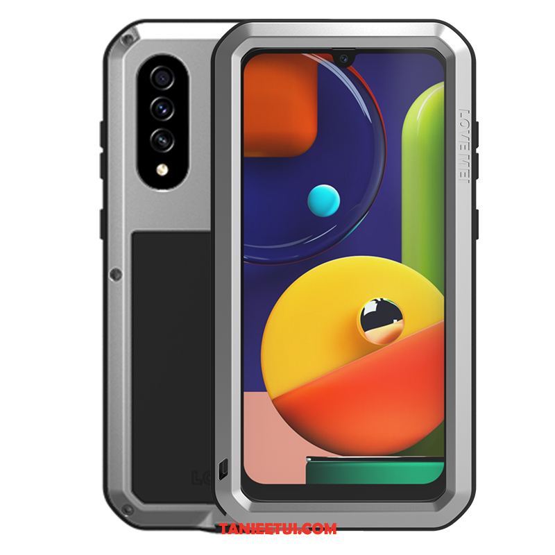 Etui Samsung Galaxy A50s Biały Gruba Anti-fall, Obudowa Samsung Galaxy A50s Trzy Mechanizmy Obronne All Inclusive Ochraniacz