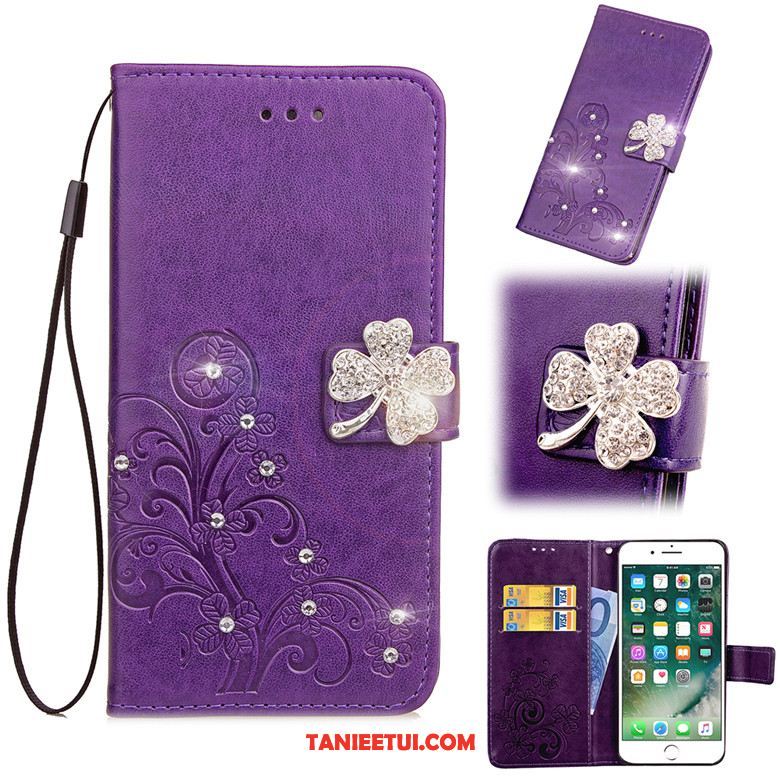 Etui Samsung Galaxy A50s Gwiazda Telefon Komórkowy Rhinestone, Obudowa Samsung Galaxy A50s Skórzany Futerał Purpurowy Ochraniacz