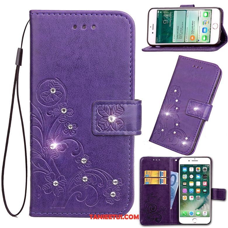 Etui Samsung Galaxy A50s Gwiazda Telefon Komórkowy Rhinestone, Obudowa Samsung Galaxy A50s Skórzany Futerał Purpurowy Ochraniacz