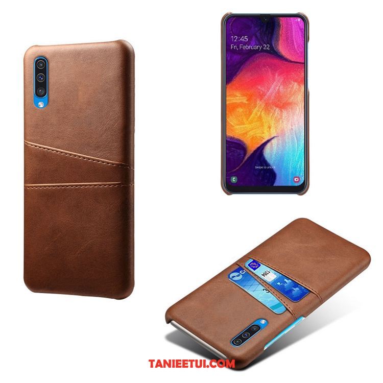 Etui Samsung Galaxy A50s Skóra Karta Mały, Futerał Samsung Galaxy A50s Bydło Anti-fall Gwiazda