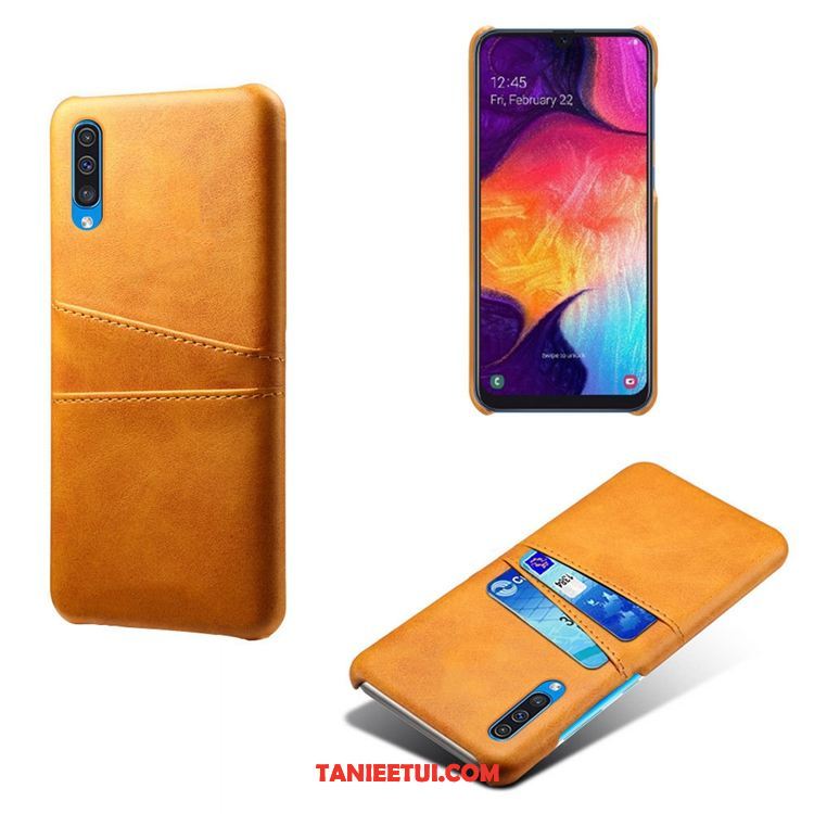 Etui Samsung Galaxy A50s Skóra Karta Mały, Futerał Samsung Galaxy A50s Bydło Anti-fall Gwiazda