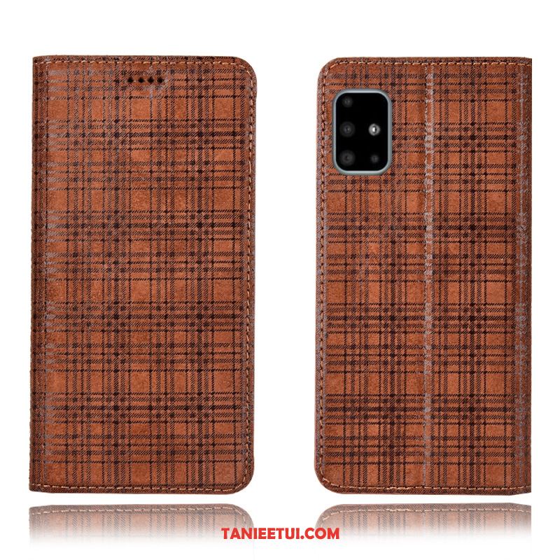 Etui Samsung Galaxy A51 Anti-fall Czerwony Aksamit, Futerał Samsung Galaxy A51 Wzór All Inclusive Telefon Komórkowy