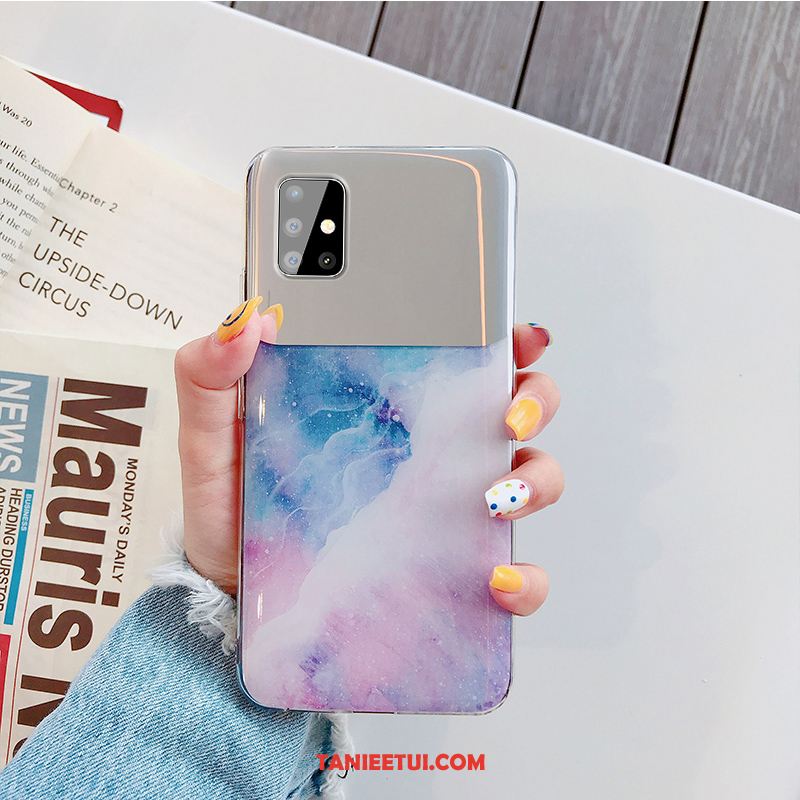 Etui Samsung Galaxy A51 Gwiazda Ochraniacz Purpurowy, Futerał Samsung Galaxy A51 Wiszące Ozdoby Anti-fall Silikonowe