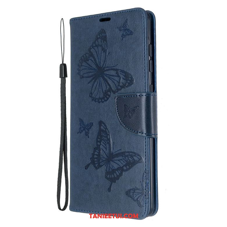 Etui Samsung Galaxy A51 Skórzany Futerał Anti-fall Silikonowe, Obudowa Samsung Galaxy A51 Motyl Kreskówka Czerwony