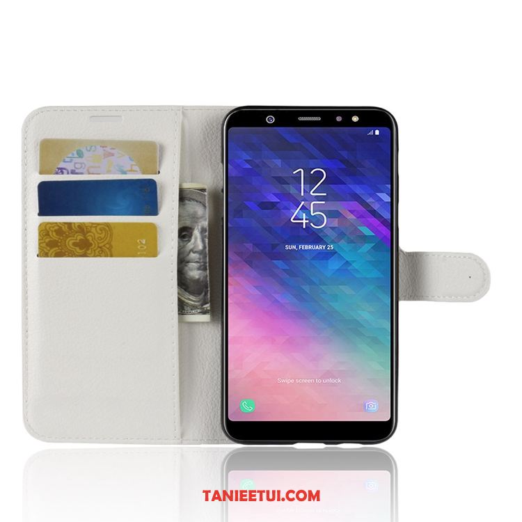 Etui Samsung Galaxy A6+ Czerwony Portfel Gwiazda, Obudowa Samsung Galaxy A6+ Skórzany Futerał Wzór All Inclusive