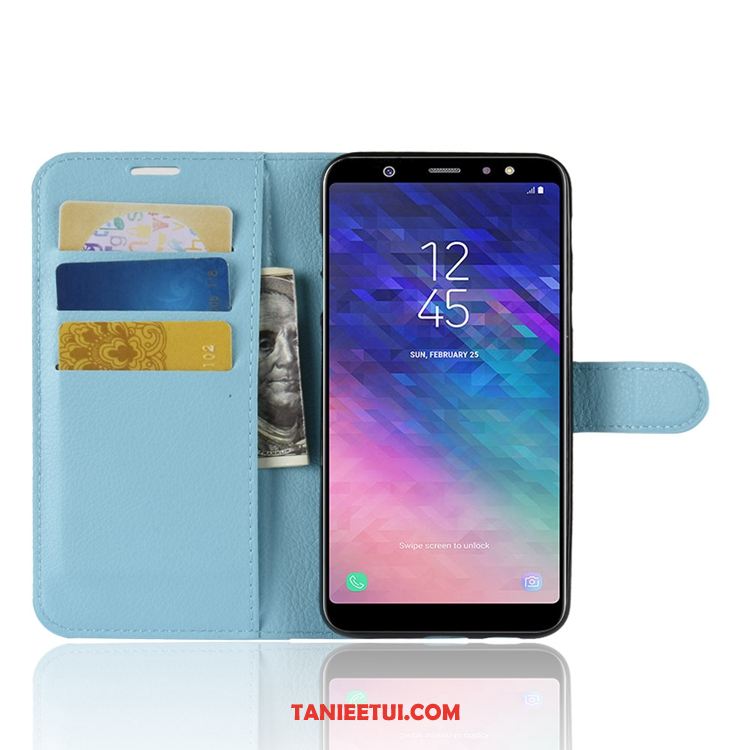 Etui Samsung Galaxy A6+ Czerwony Portfel Gwiazda, Obudowa Samsung Galaxy A6+ Skórzany Futerał Wzór All Inclusive