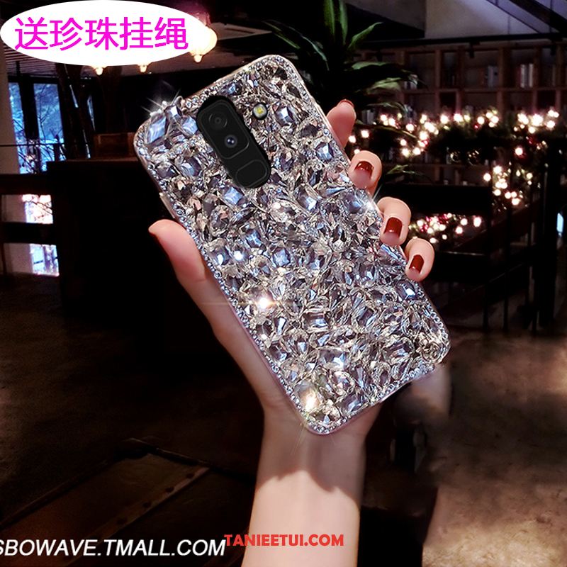 Etui Samsung Galaxy A6 Gwiazda Telefon Komórkowy Rhinestone, Obudowa Samsung Galaxy A6 Czerwony Ochraniacz