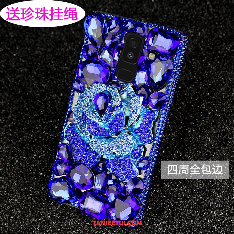 Etui Samsung Galaxy A6 Gwiazda Telefon Komórkowy Rhinestone, Obudowa Samsung Galaxy A6 Czerwony Ochraniacz