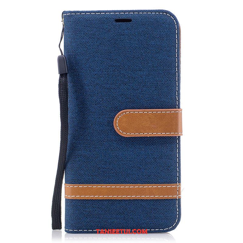 Etui Samsung Galaxy A6+ Karta Skórzany Futerał Niebieski, Obudowa Samsung Galaxy A6+ All Inclusive Ochraniacz Portfel