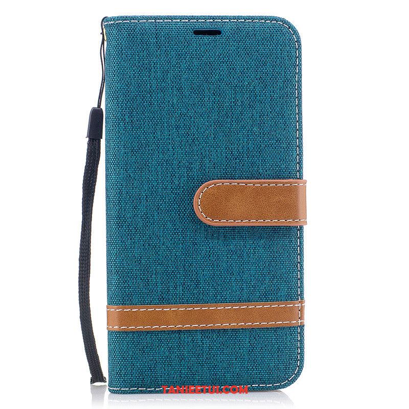 Etui Samsung Galaxy A6+ Karta Skórzany Futerał Niebieski, Obudowa Samsung Galaxy A6+ All Inclusive Ochraniacz Portfel