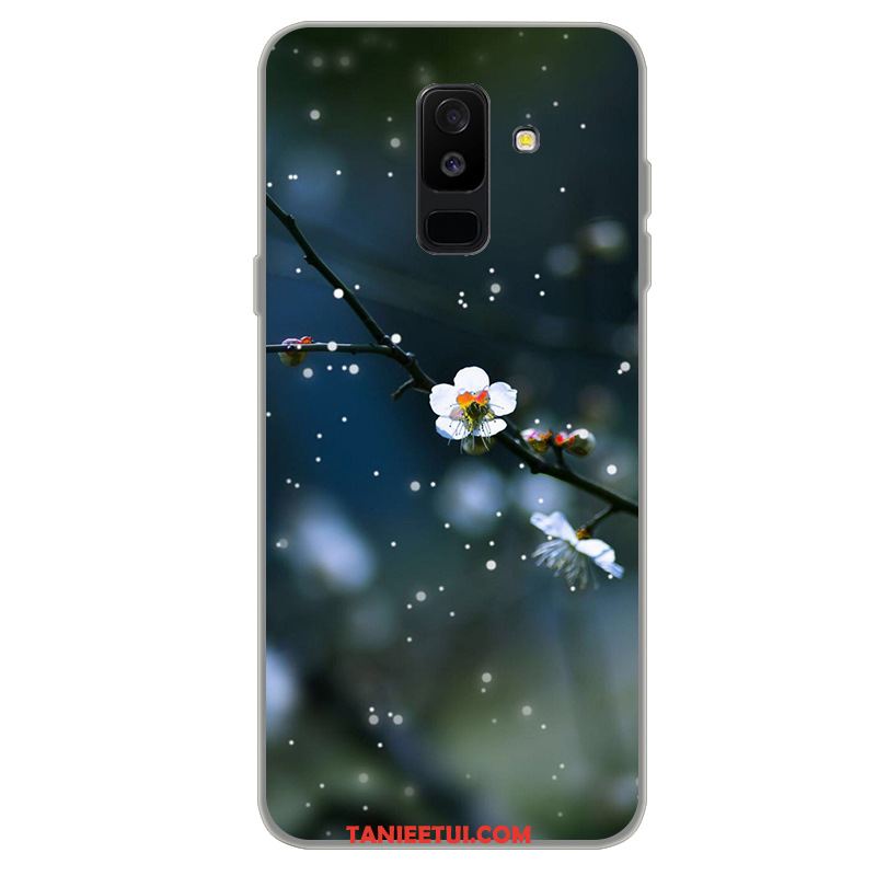 Etui Samsung Galaxy A6+ Niebieski Silikonowe Miękki, Pokrowce Samsung Galaxy A6+ Telefon Komórkowy Gwiazda Ochraniacz