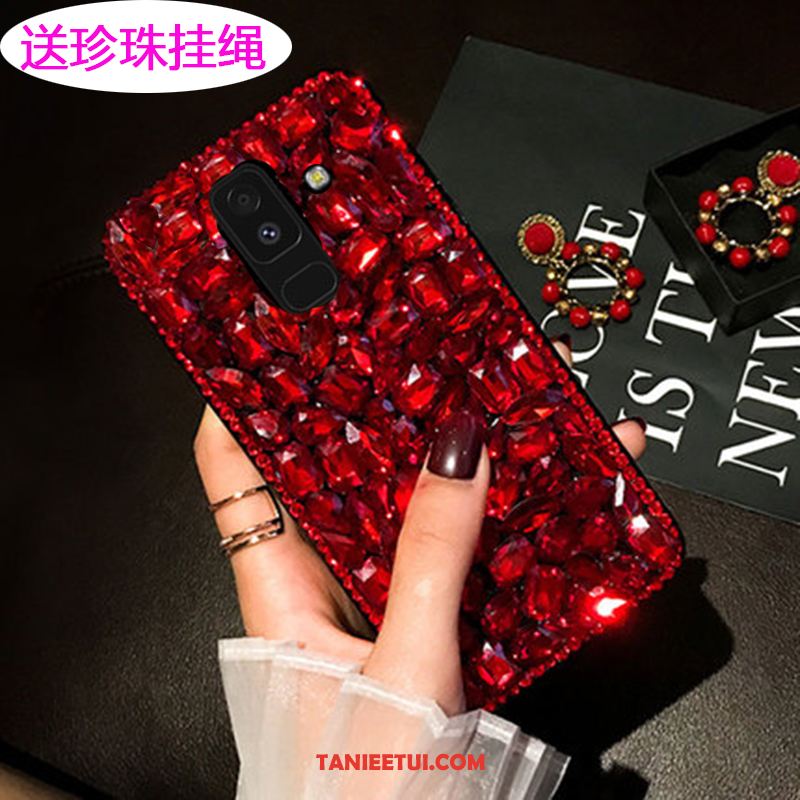 Etui Samsung Galaxy A6+ Ochraniacz Gwiazda Rhinestone, Pokrowce Samsung Galaxy A6+ Różowe Telefon Komórkowy