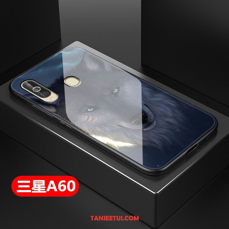 Etui Samsung Galaxy A60 Kreatywne Szkło Gwiazda, Obudowa Samsung Galaxy A60 All Inclusive Czarny Anti-fall