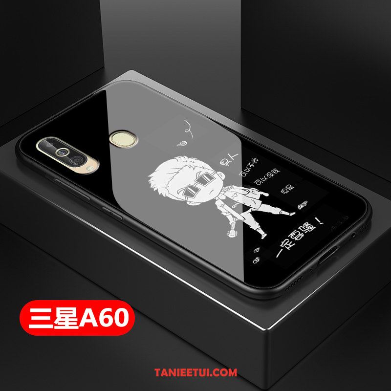 Etui Samsung Galaxy A60 Kreatywne Szkło Gwiazda, Obudowa Samsung Galaxy A60 All Inclusive Czarny Anti-fall