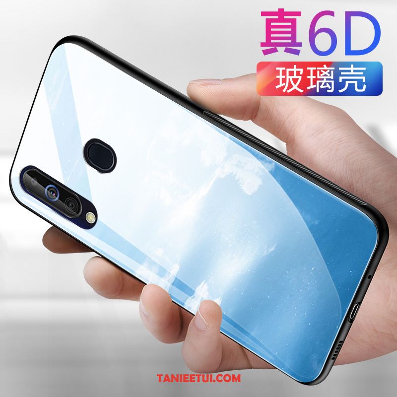 Etui Samsung Galaxy A60 Proste Telefon Komórkowy Szkło, Obudowa Samsung Galaxy A60 Lustro Czyste Niebieski