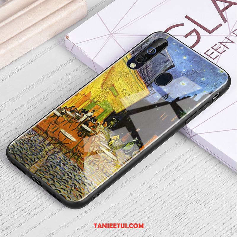 Etui Samsung Galaxy A60 Szkło Obraz Olejny Niebieski, Futerał Samsung Galaxy A60 Tendencja Gwiaździsty Telefon Komórkowy