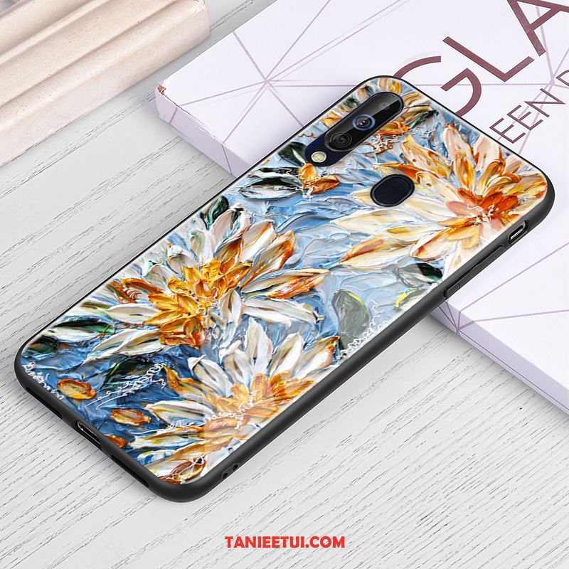 Etui Samsung Galaxy A60 Szkło Obraz Olejny Niebieski, Futerał Samsung Galaxy A60 Tendencja Gwiaździsty Telefon Komórkowy