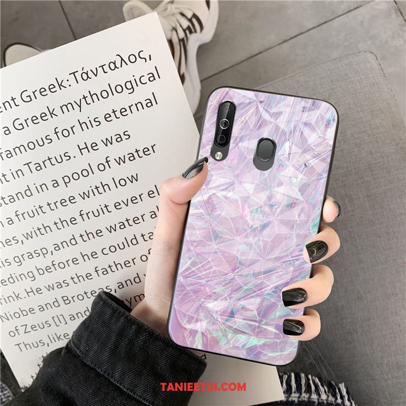 Etui Samsung Galaxy A60 Telefon Komórkowy Biały Gwiazda, Obudowa Samsung Galaxy A60 Czerwony Netto Kształt Diamentu Jasny