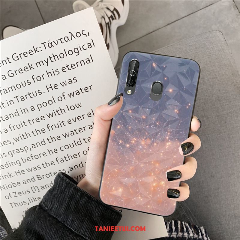 Etui Samsung Galaxy A60 Telefon Komórkowy Biały Gwiazda, Obudowa Samsung Galaxy A60 Czerwony Netto Kształt Diamentu Jasny