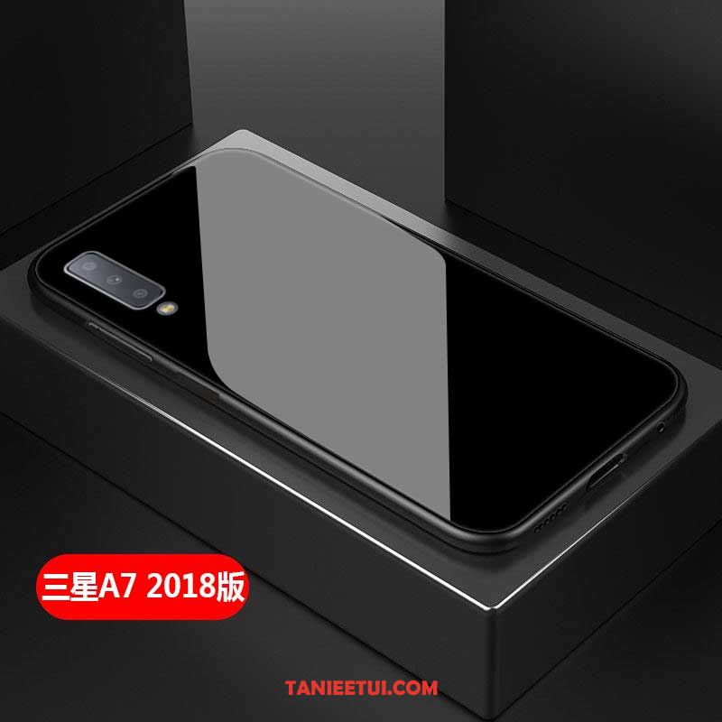 Etui Samsung Galaxy A7 2018 All Inclusive Trudno Szkło, Pokrowce Samsung Galaxy A7 2018 Telefon Komórkowy Czerwony Proste
