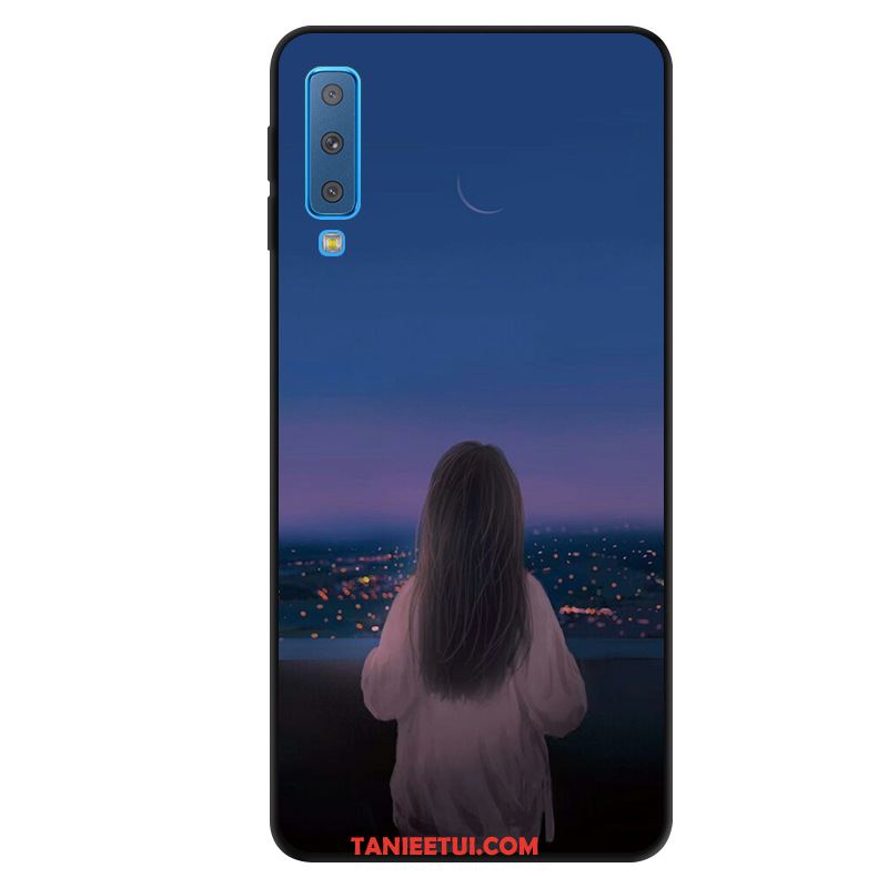 Etui Samsung Galaxy A7 2018 Gazy Niebieski Anti-fall, Obudowa Samsung Galaxy A7 2018 Ochraniacz Gwiazda Telefon Komórkowy