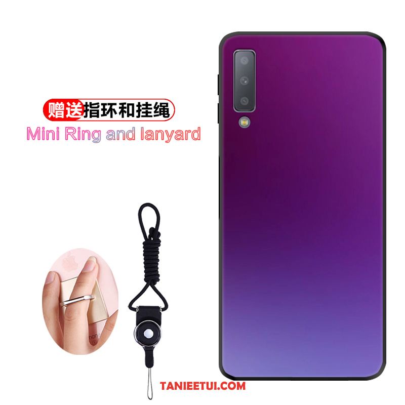 Etui Samsung Galaxy A7 2018 Gradient Ochraniacz Kreatywne, Obudowa Samsung Galaxy A7 2018 Purpurowy Gwiazda Telefon Komórkowy