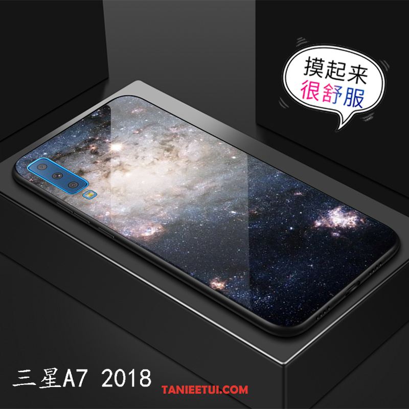 Etui Samsung Galaxy A7 2018 Gwiaździsty Modna Marka Gwiazda, Futerał Samsung Galaxy A7 2018 Lustro Szkło Anti-fall