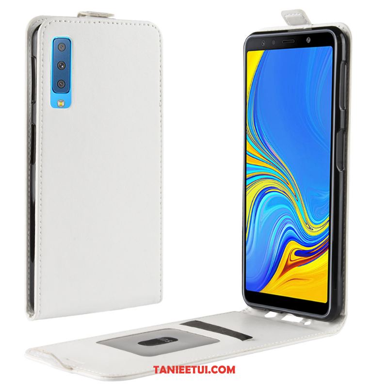 Etui Samsung Galaxy A7 2018 Karta Telefon Komórkowy Skórzany Futerał, Pokrowce Samsung Galaxy A7 2018 Gwiazda Brązowy Wzór