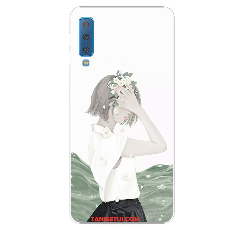 Etui Samsung Galaxy A7 2018 Sztuka Miękki Niebieski, Futerał Samsung Galaxy A7 2018 Wiszące Ozdoby Gwiazda Osobowość