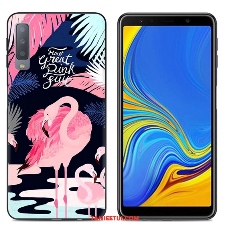 Etui Samsung Galaxy A7 2018 Telefon Komórkowy Kreatywne Różowe, Pokrowce Samsung Galaxy A7 2018 Miękki Ochraniacz Gwiazda